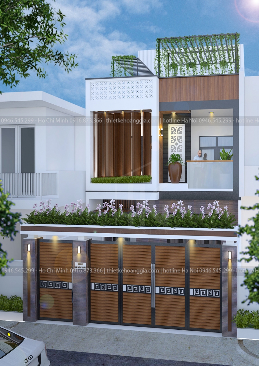 thiet ke nha pho 2 tang chi mung 1